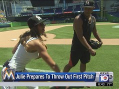 Video: Rock On! Julie Durda Aces First Pitch at Marlins Game
