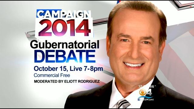 elliott.rodriguez.wfor.gubernatorial.debate Elliott Rodriguez, WFOR CBS 4 Miami news anchor to moderate Florida Gubernatorial Debate